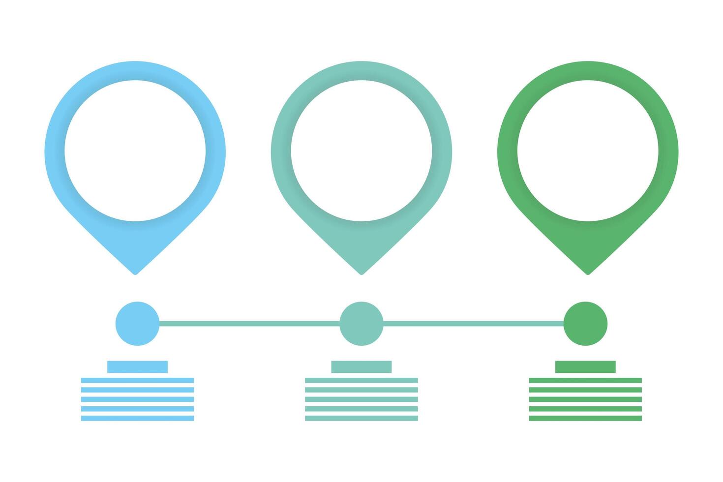 business infographic with pins icons vector