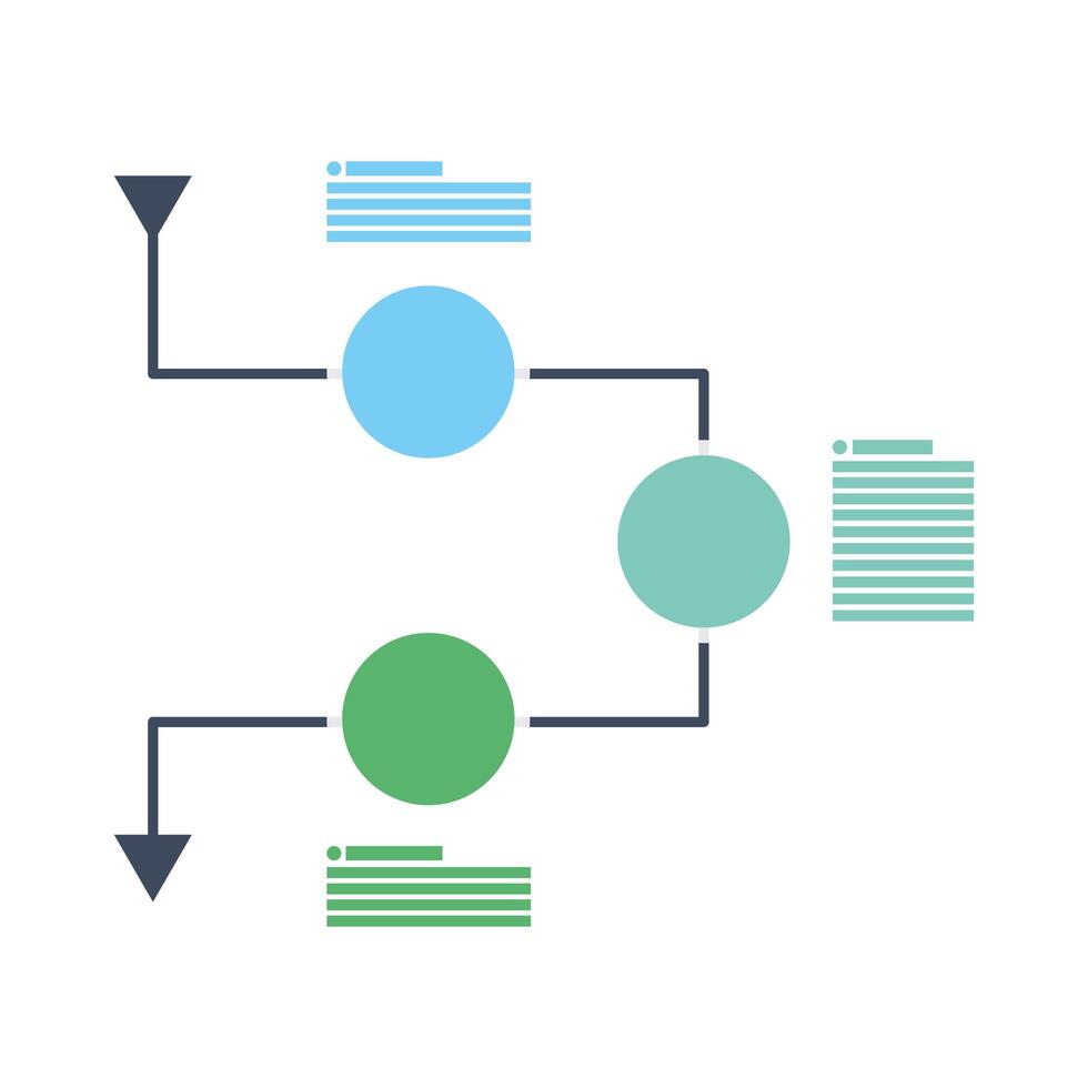 infografía empresarial con iconos circulares vector