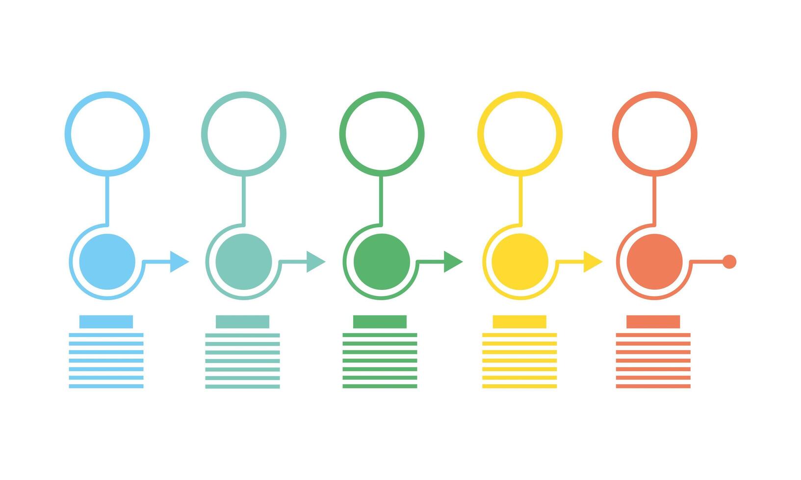 infografía empresarial con iconos circulares vector