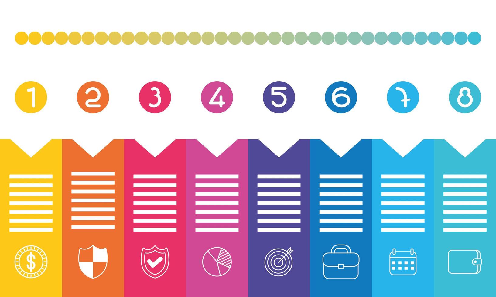 business infographic with numbers icons vector
