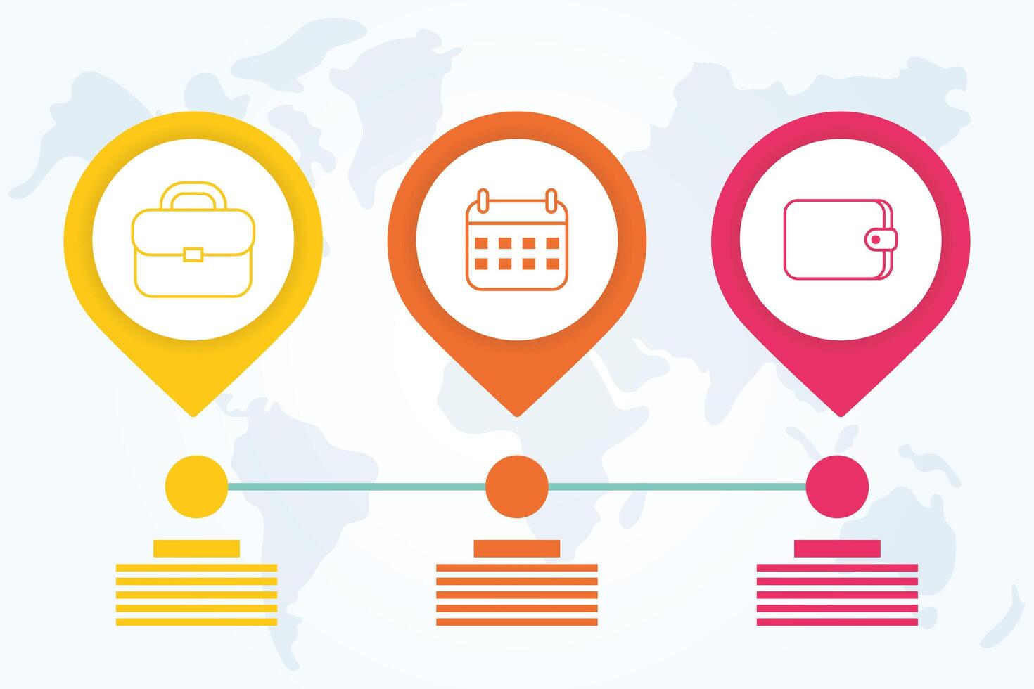 infografía de negocios con planeta mundial. vector