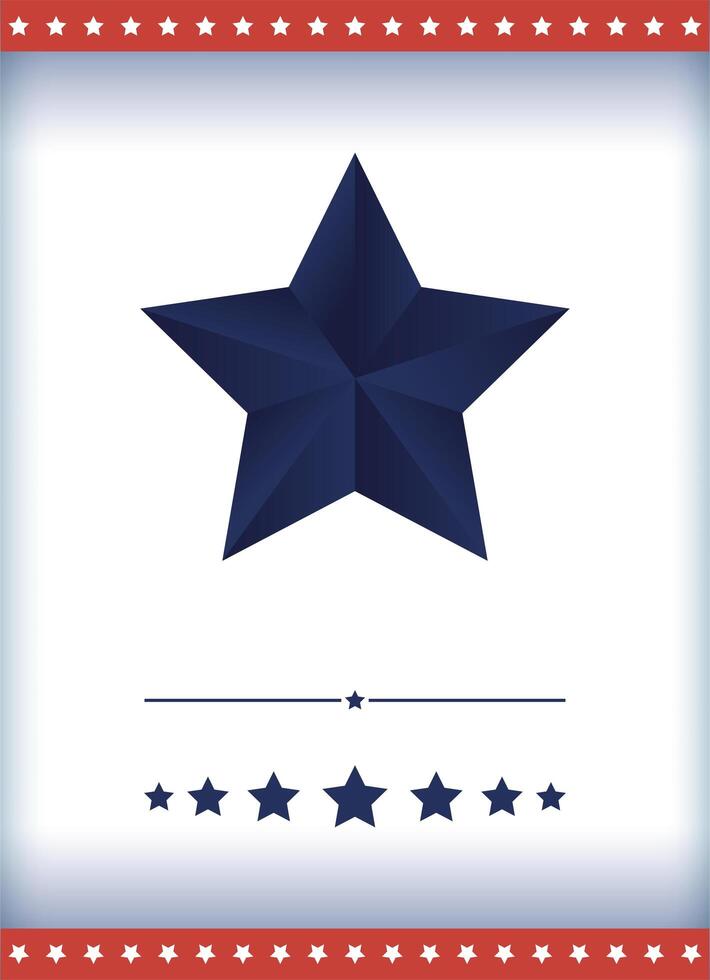 Usa blue star vector design