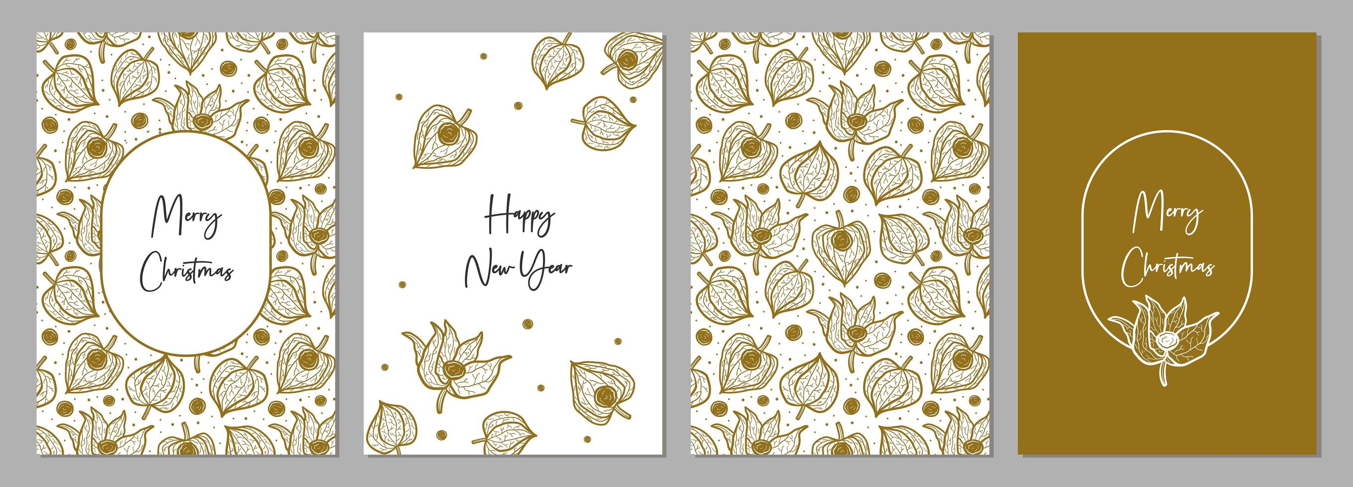 tarjetas de feliz navidad. conjunto de elementos. Feliz año nuevo. decoración navideña. vector