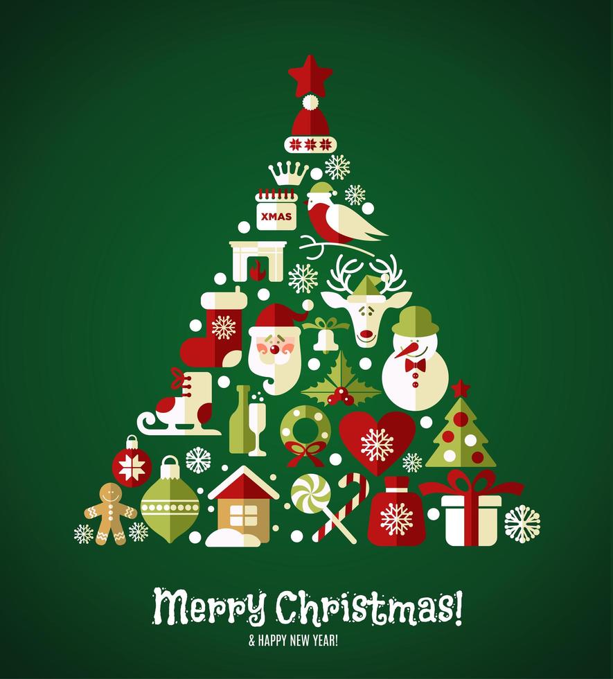 Christmas and new year background. vector