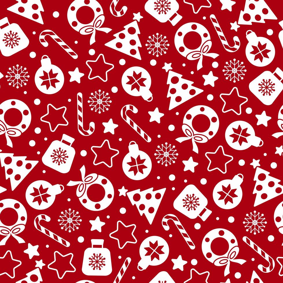 patrón de navidad rojo. vector