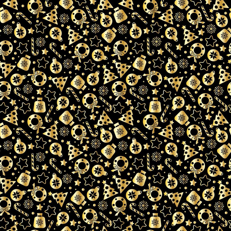 Seamless pattern of christmas texture icons vector