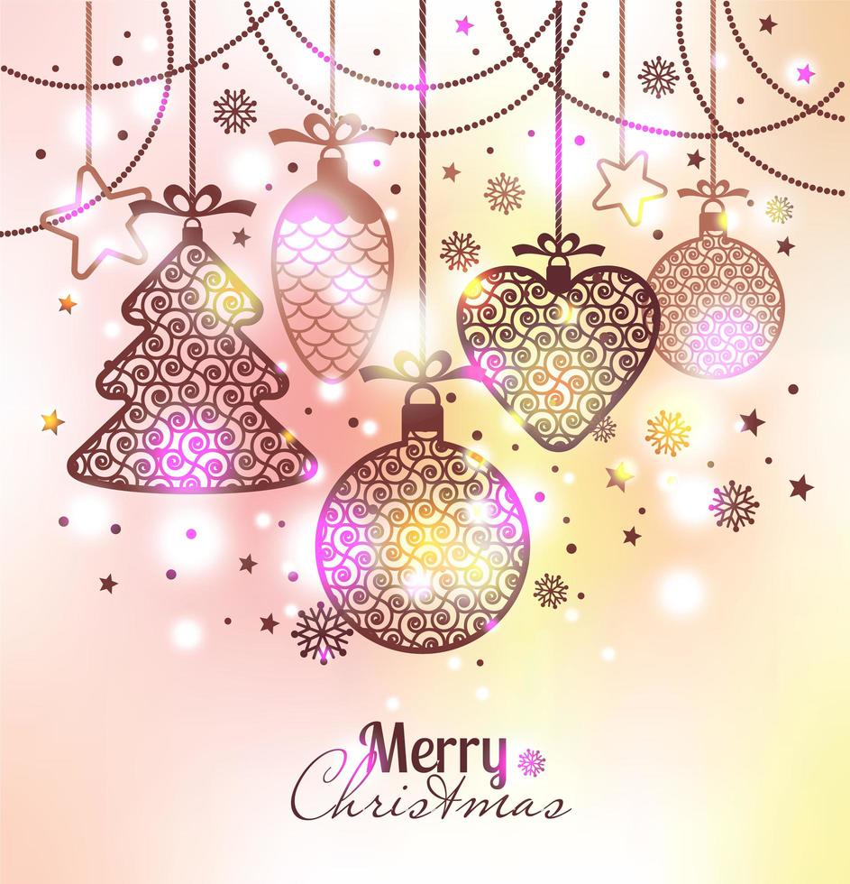 New Year's greeting card merry Christmas. vector