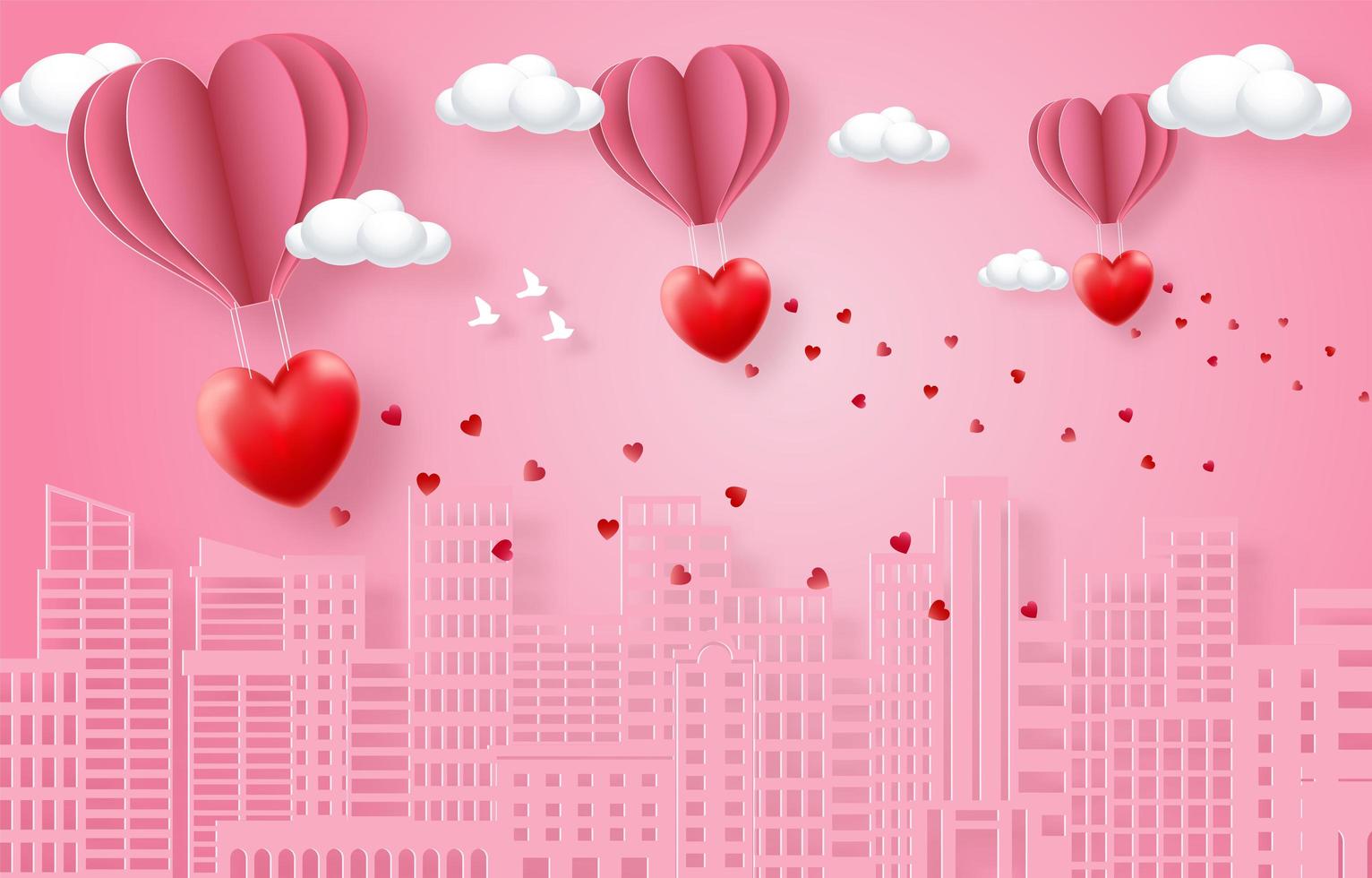 Happy Valentine's Day celebration banner vector