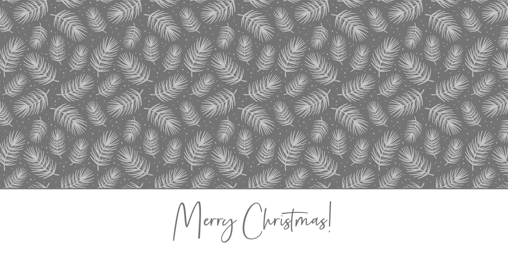 Merry Christmas. Spruce branch, pine tree element. Seamless pattern texture background. vector