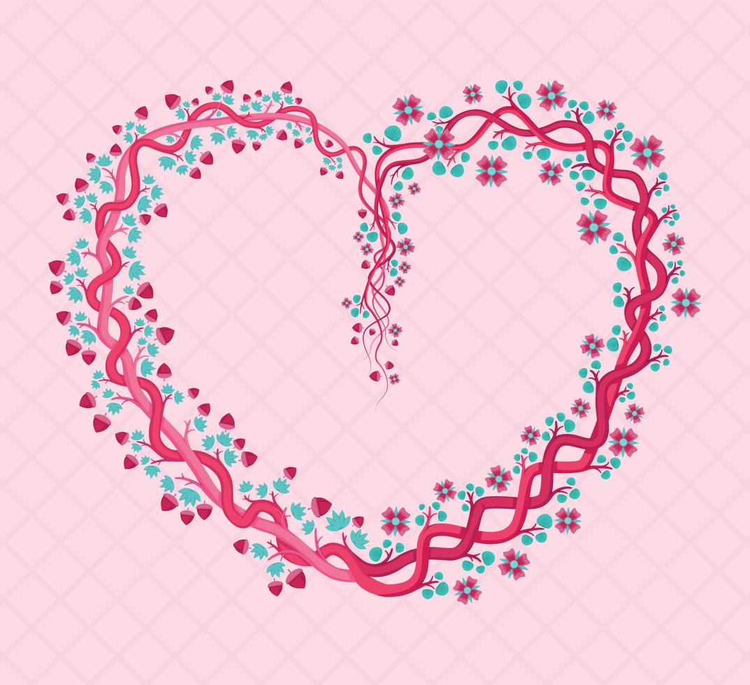 Pink Floral Heart Shaped With Feminine And Girly Shades. Can Be Used For Graduation Parties, Weddings, Marriages, Fashion, Invitations, Posters, Flayers, Women's Events, Prints, Poser, Greeting Cards vector