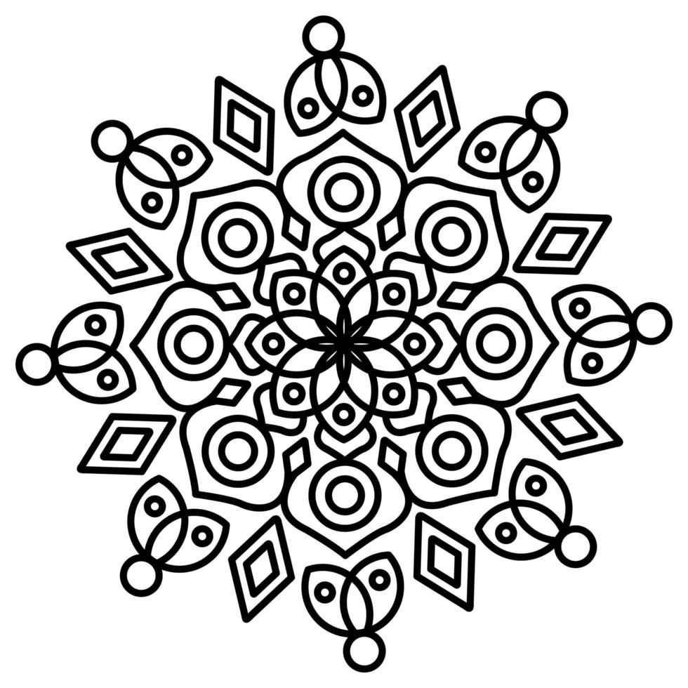 Mandala With Ornaments vector