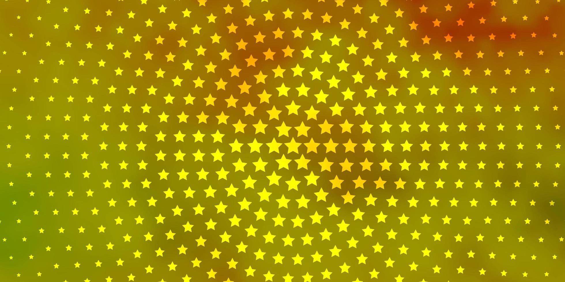 textura de vector verde claro, amarillo con hermosas estrellas.