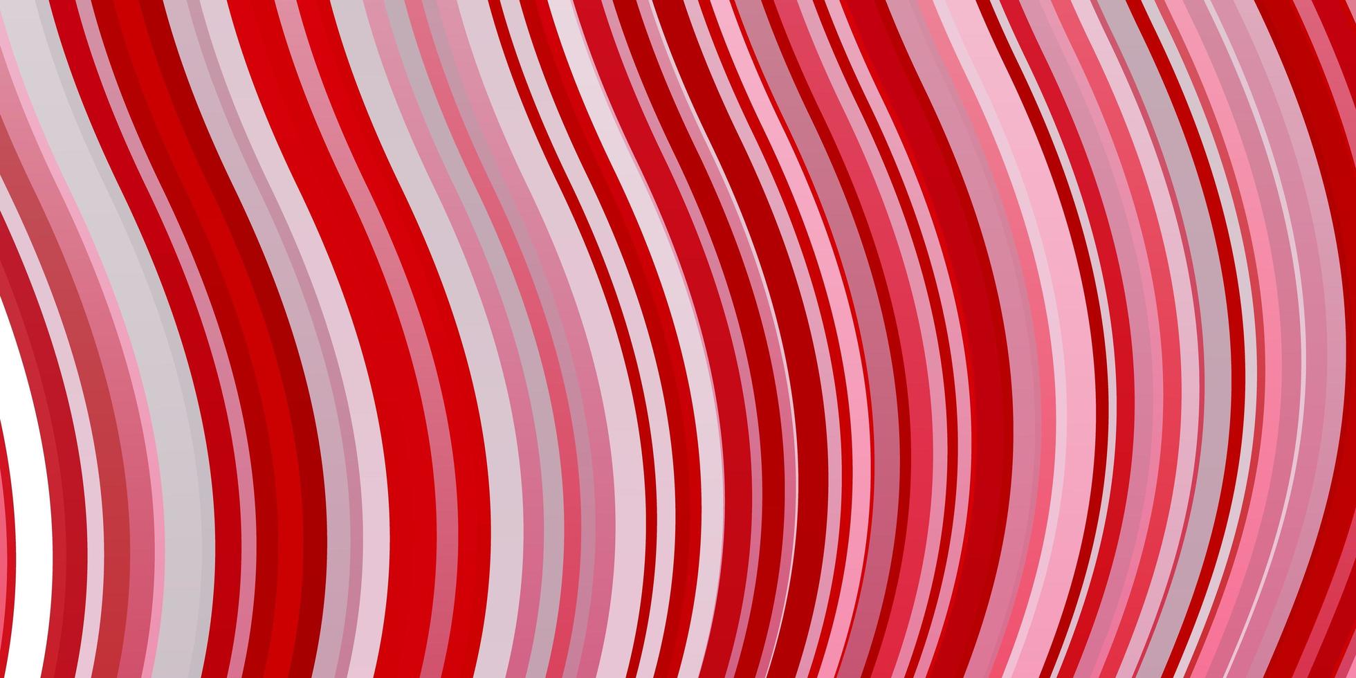 Light Red vector background with bent lines.