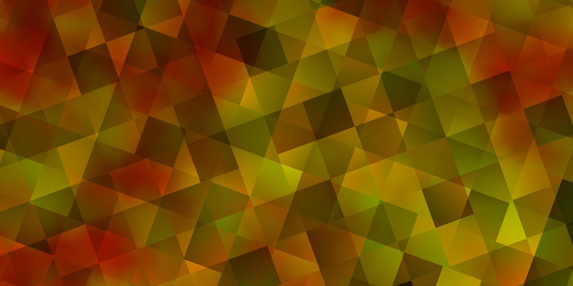 Dark Yellow vector layout with rectangles, triangles.