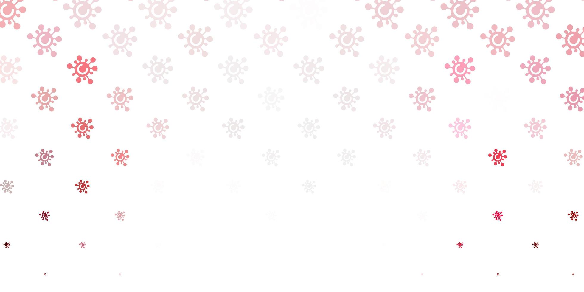 Light Pink, Red vector template with flu signs