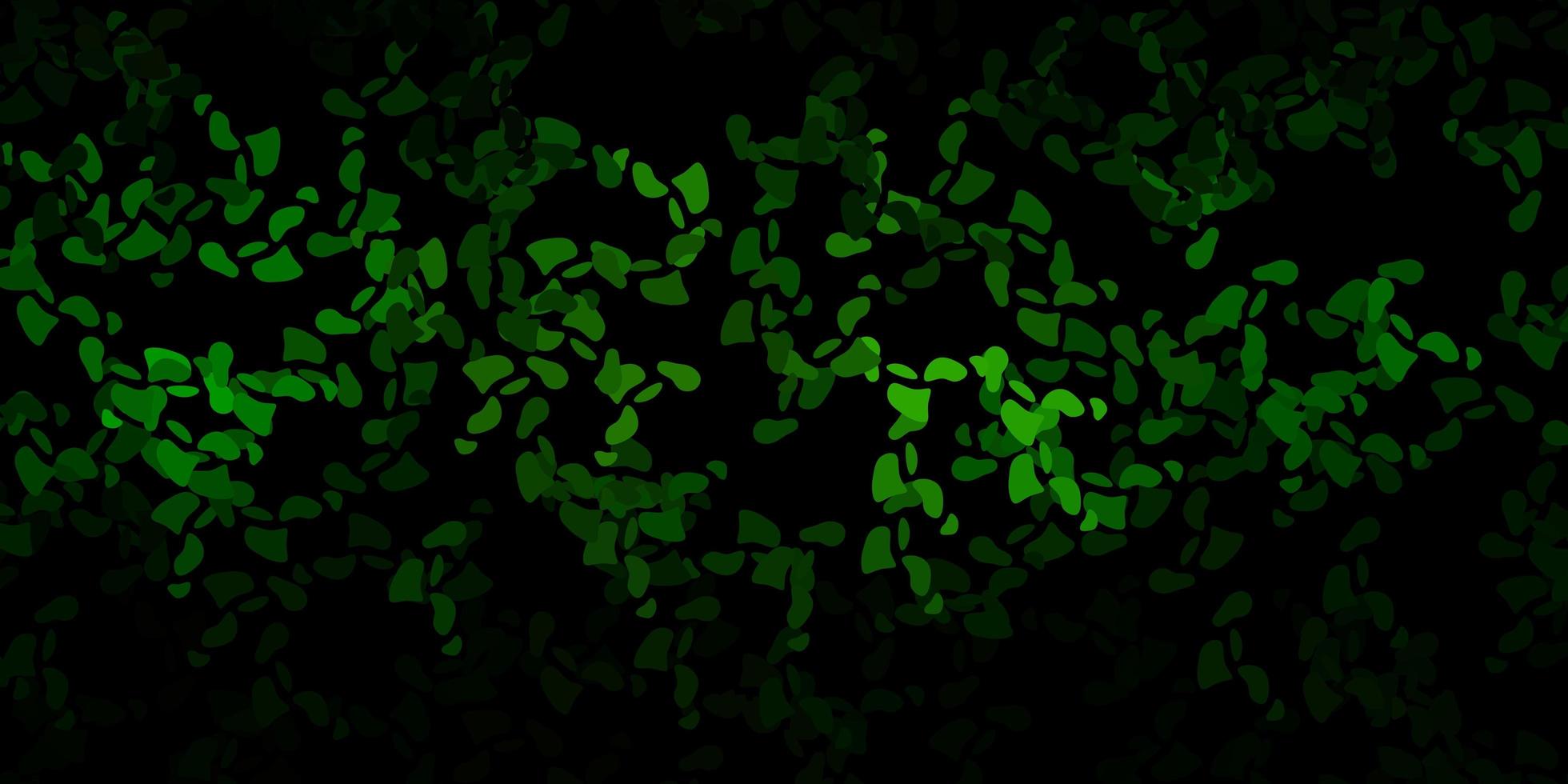 Dark green vector pattern with abstract shapes.