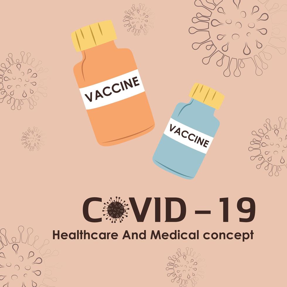 coronavirus, concepto de vacuna covid-19 vector