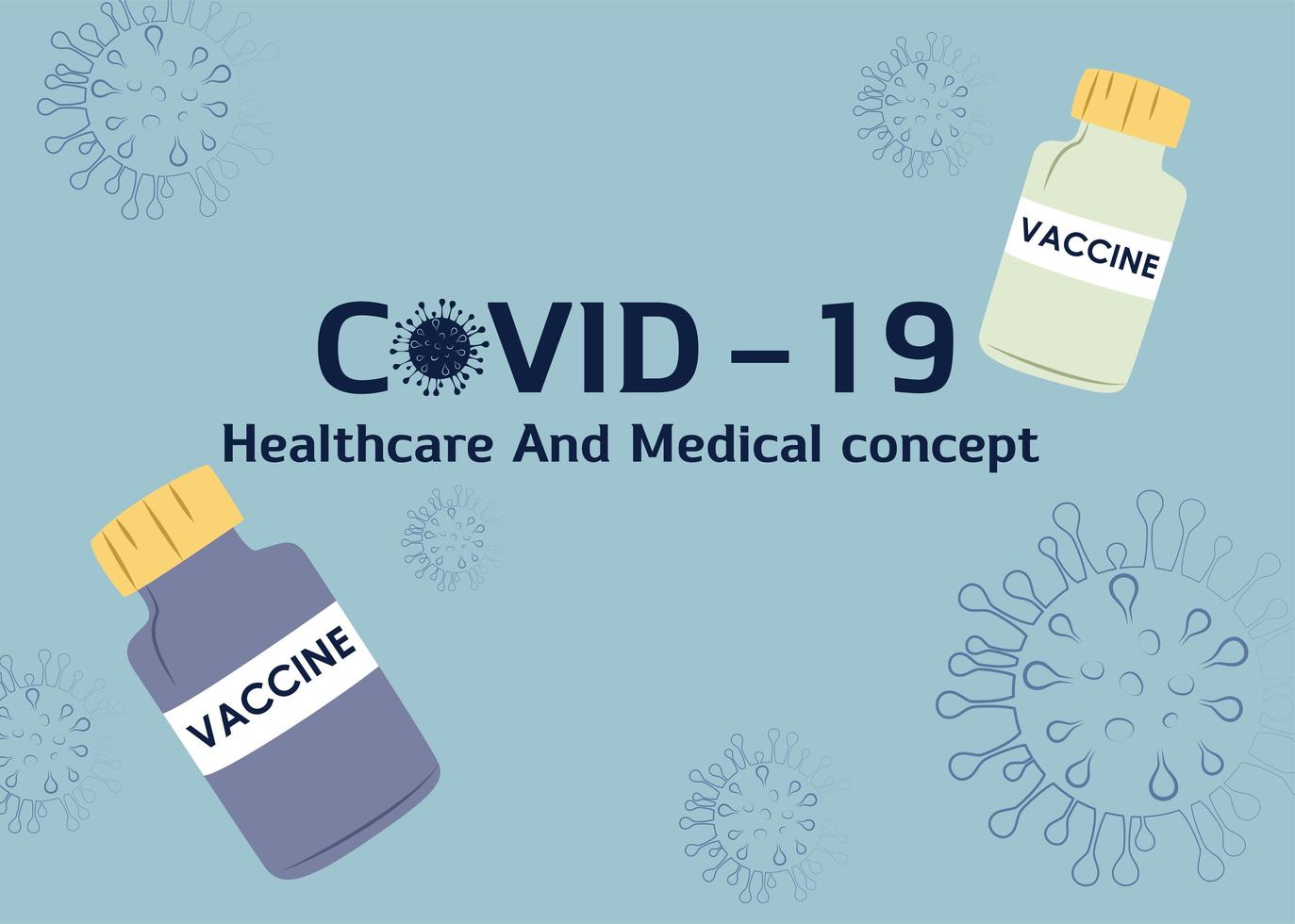 Coronavirus, covid-19 vaccine concept vector