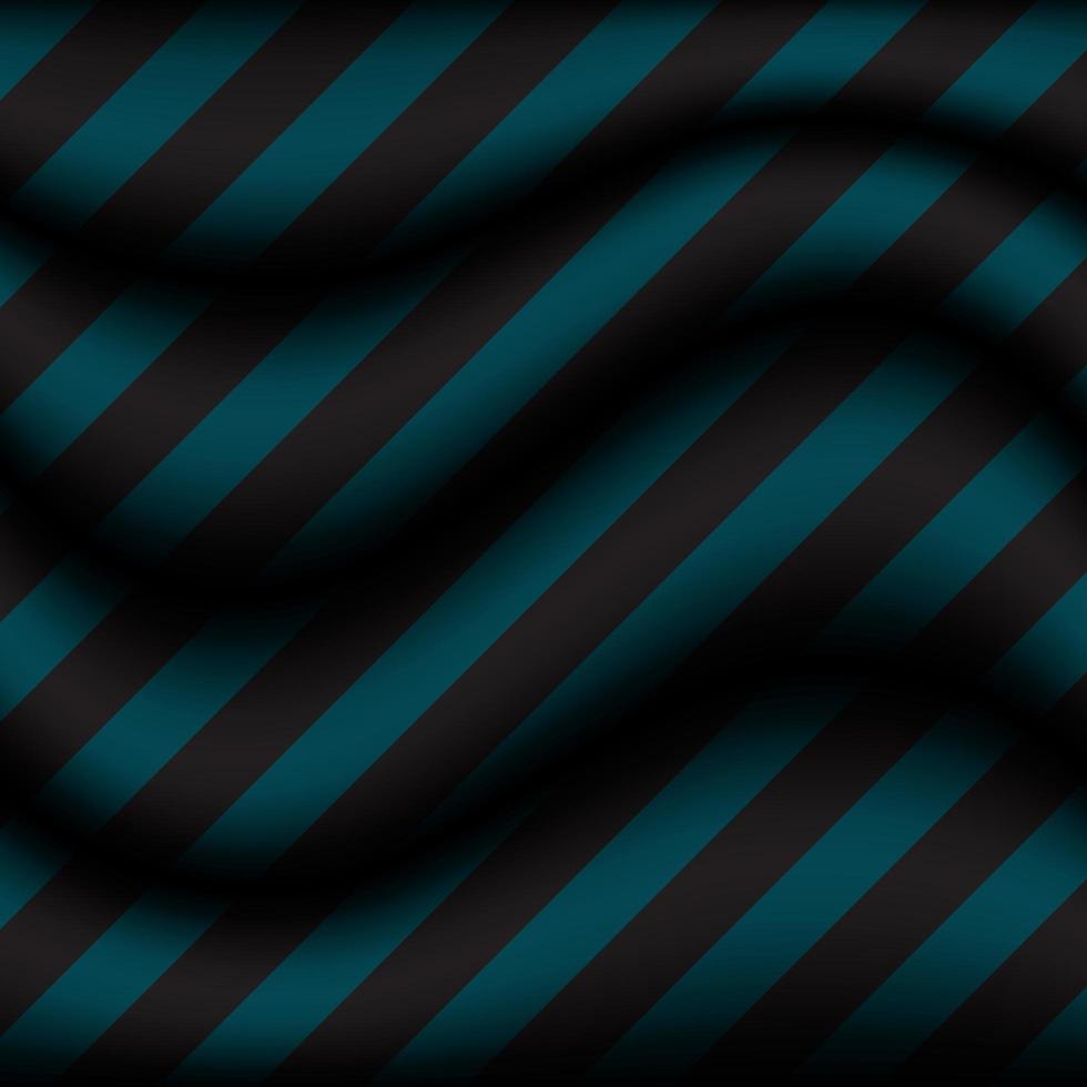 Fondo abstracto ola azul a rayas con patrón de rayas negras diagonales vector