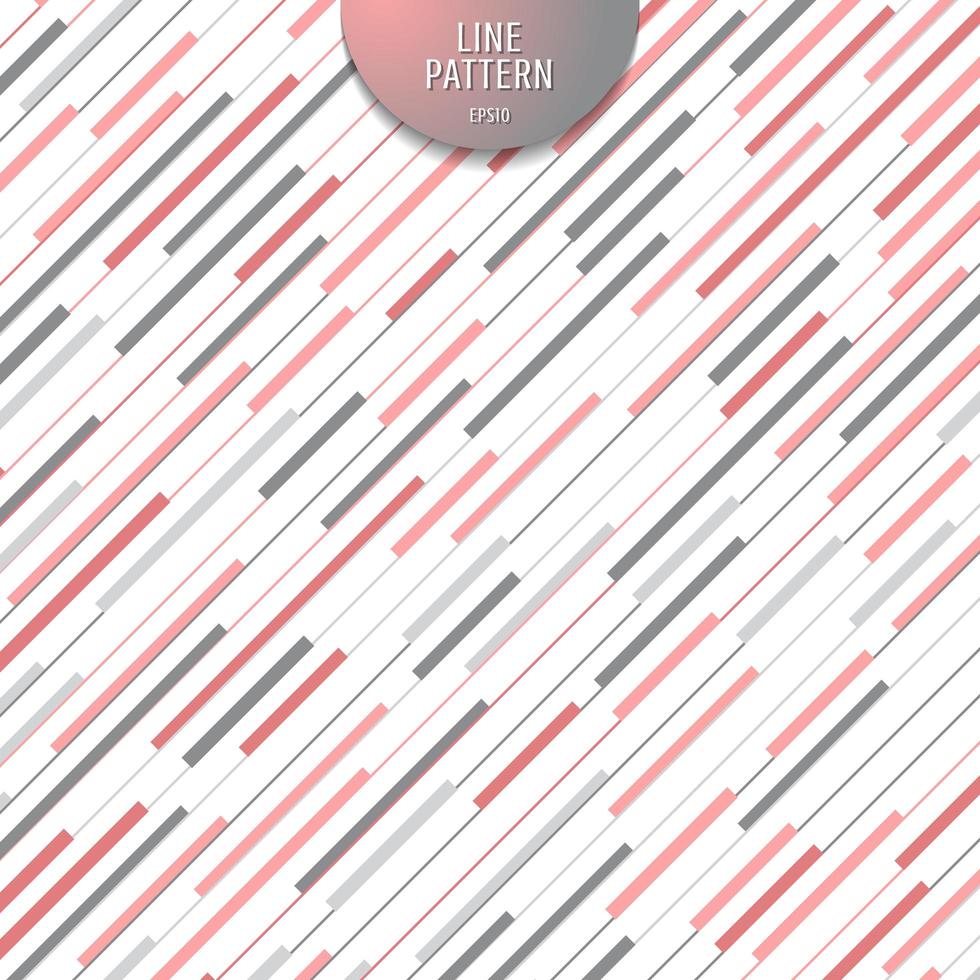 Abstract stripe pink and gray diagonal lines pattern on white background. vector