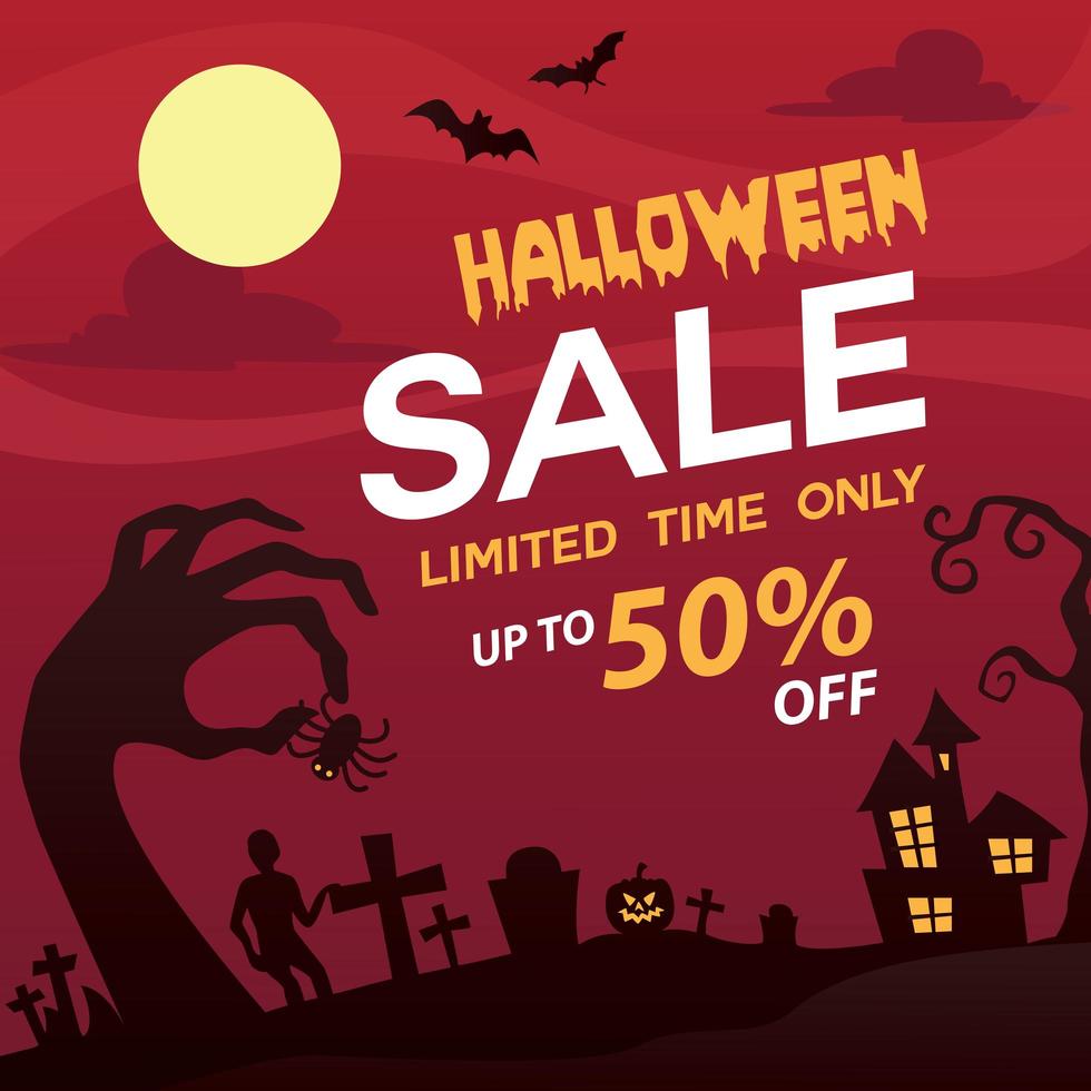 Happy Halloween Big Sale Poster vector