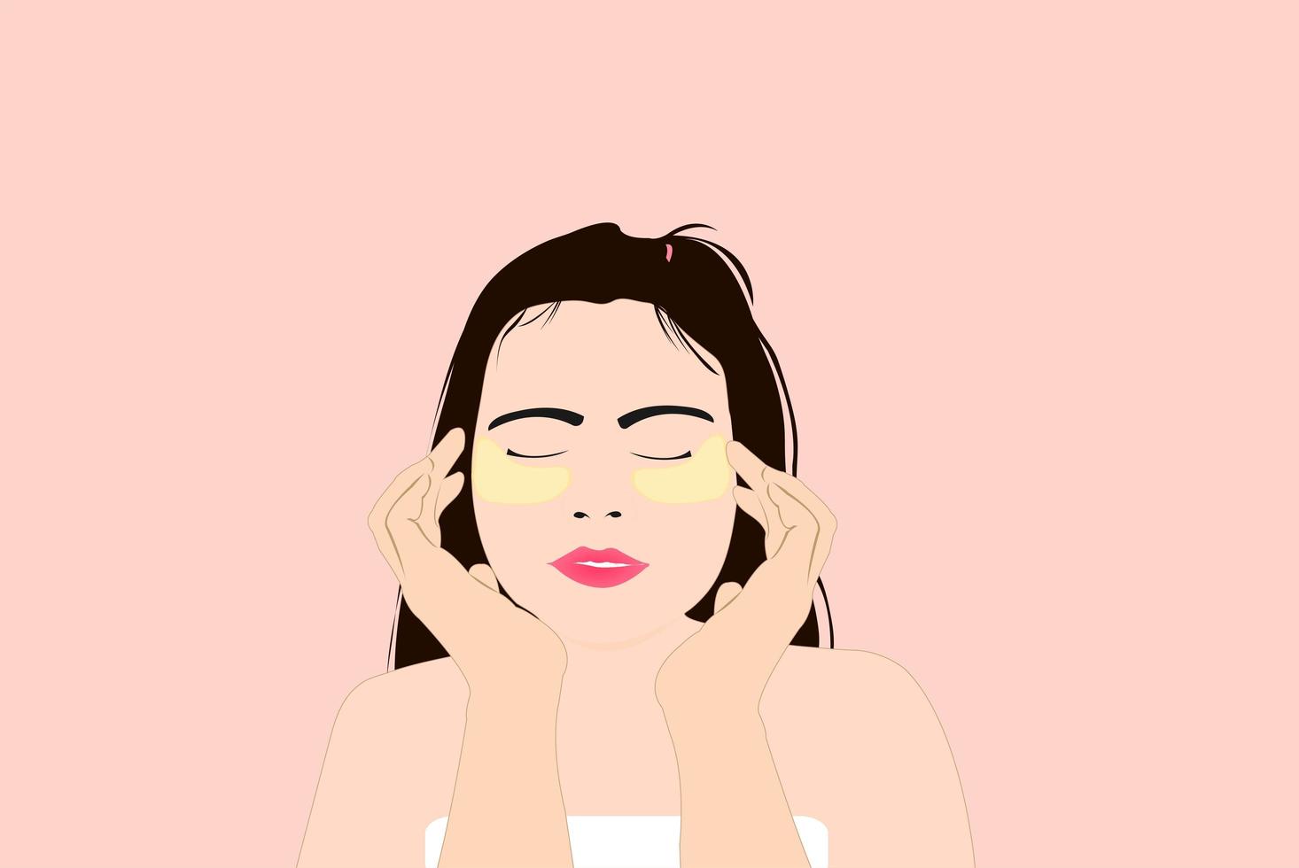 Girl with eye mask vector