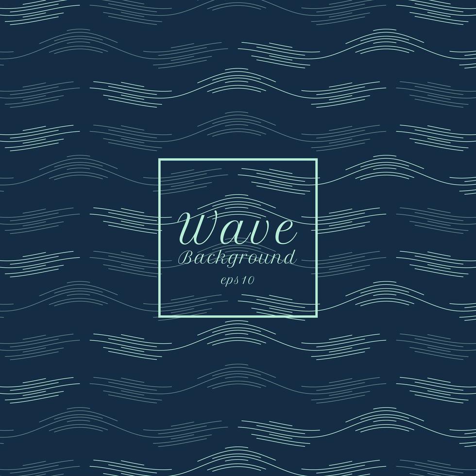 Abstract blue water wave line pattern background. vector