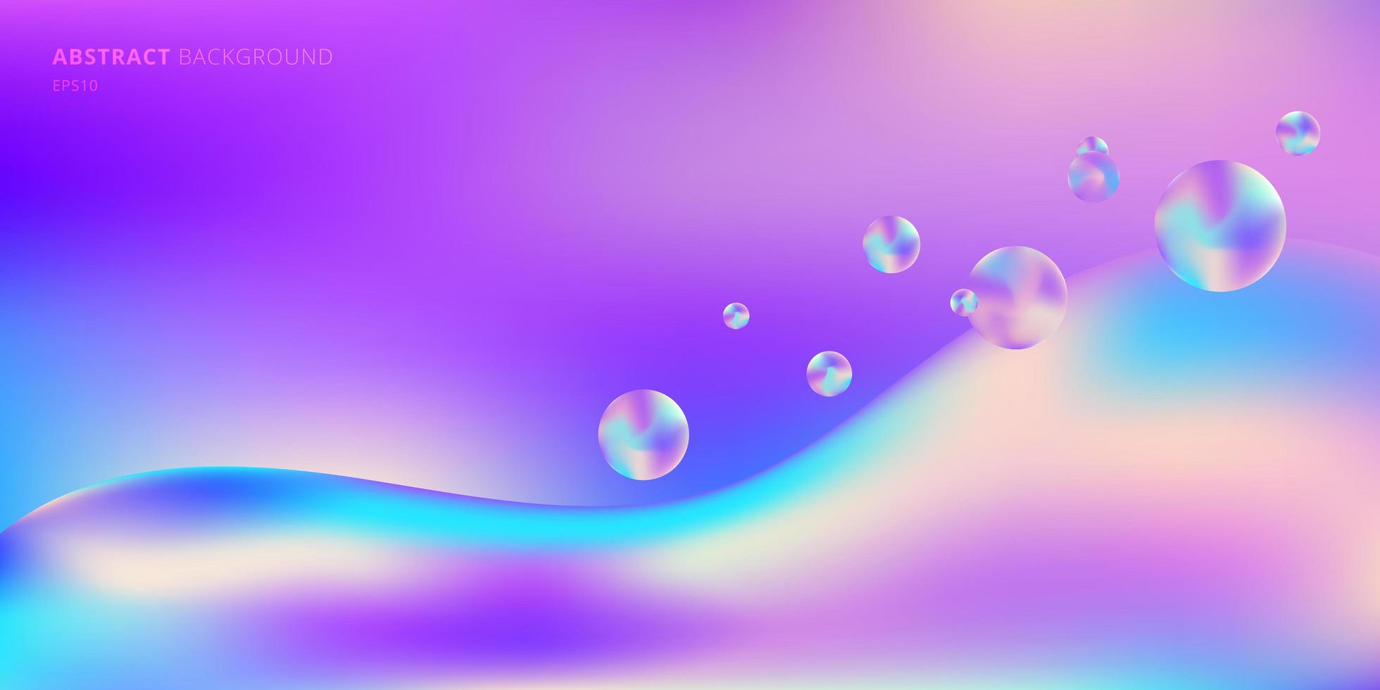 Abstract background trendy fluid gradient shape vibrant color with bubble liquid space for your text. vector