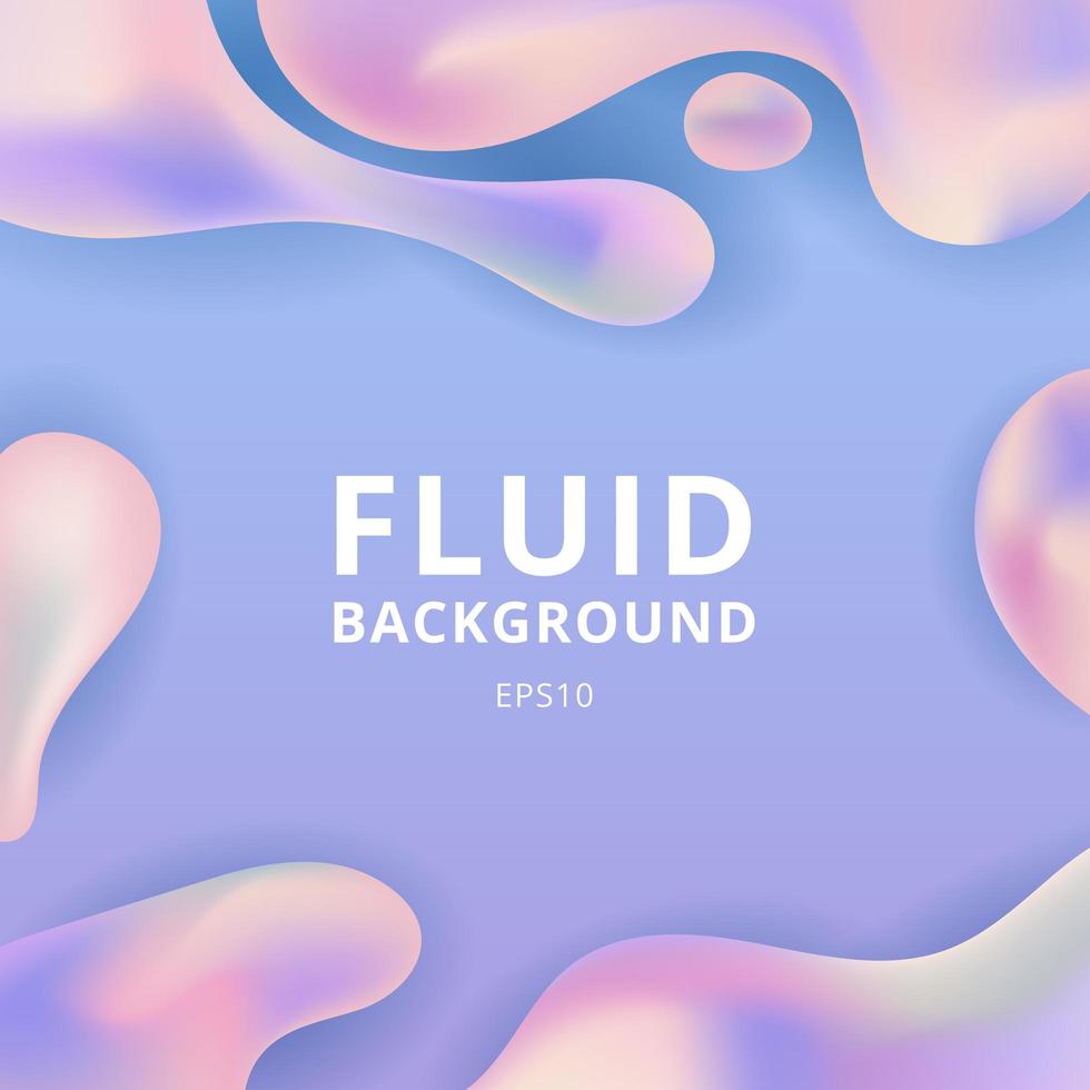 Abstract trendy fluid or liquid shape pastel color background with space for your text. vector