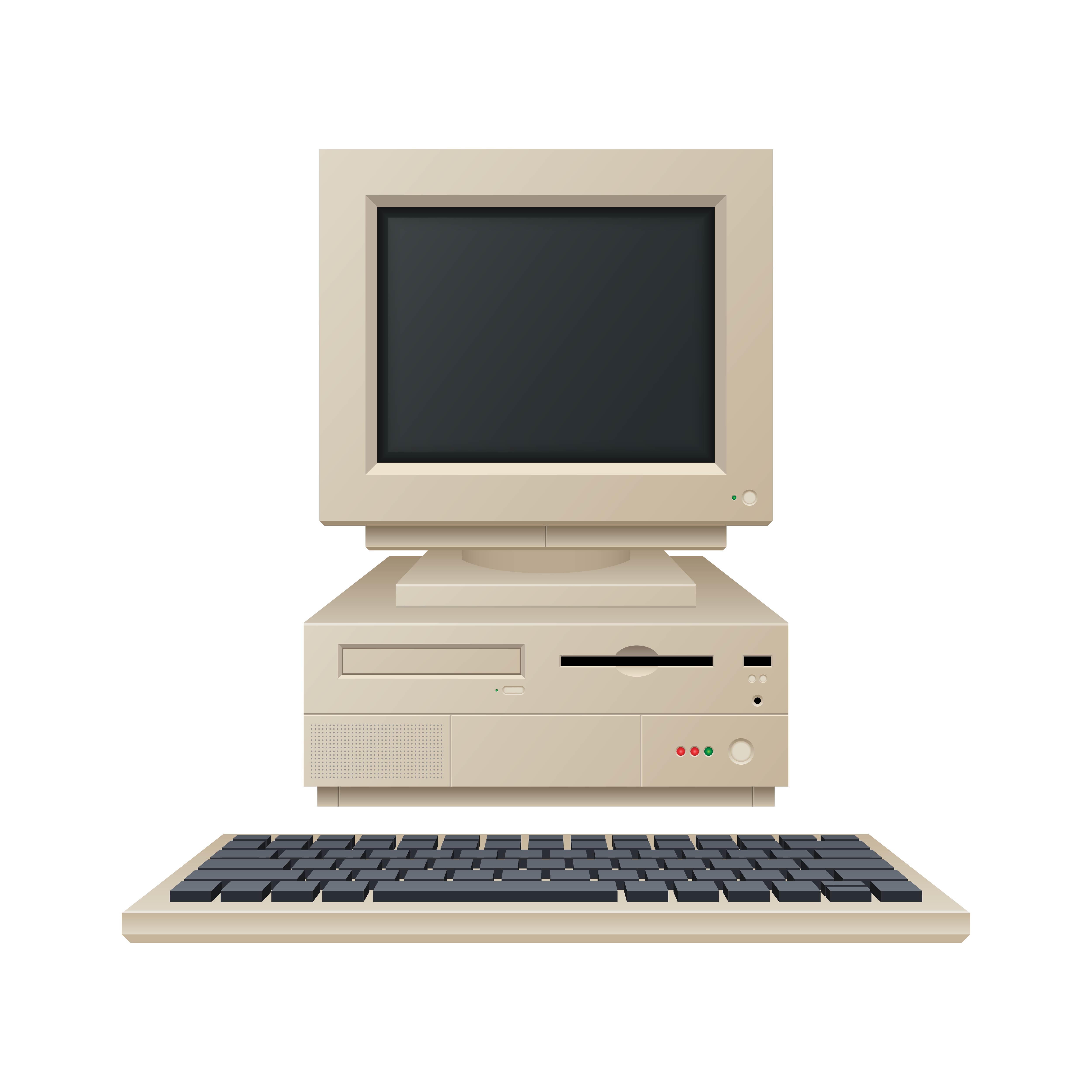 Old Computer Vector Art, Icons, and Graphics for Free Download