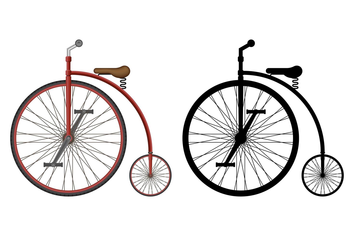 Old retro bike vector illustration