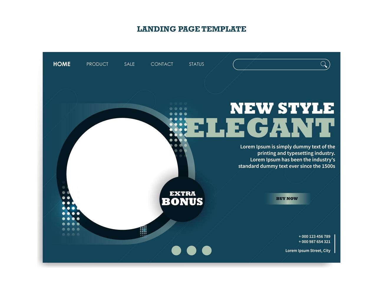 Landing page template for wristwatch business vector