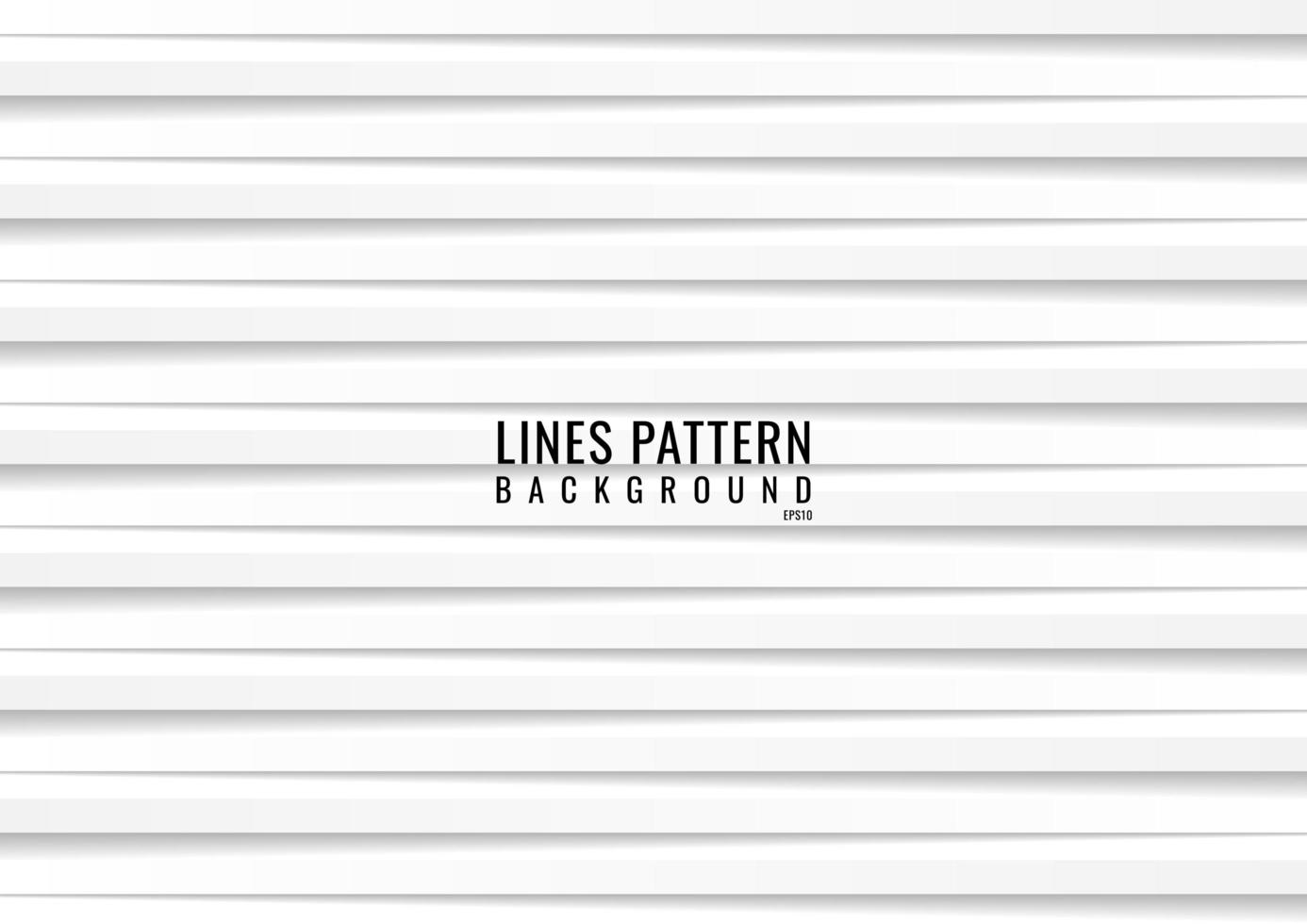 Abstract repeating horizontal white lines with shadow pattern background and texture. vector