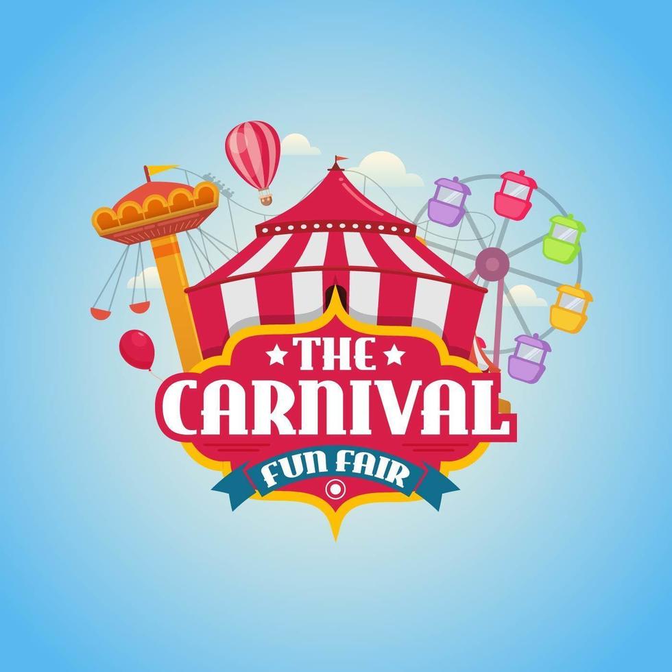 Carnival fun fair design concept vector illustration