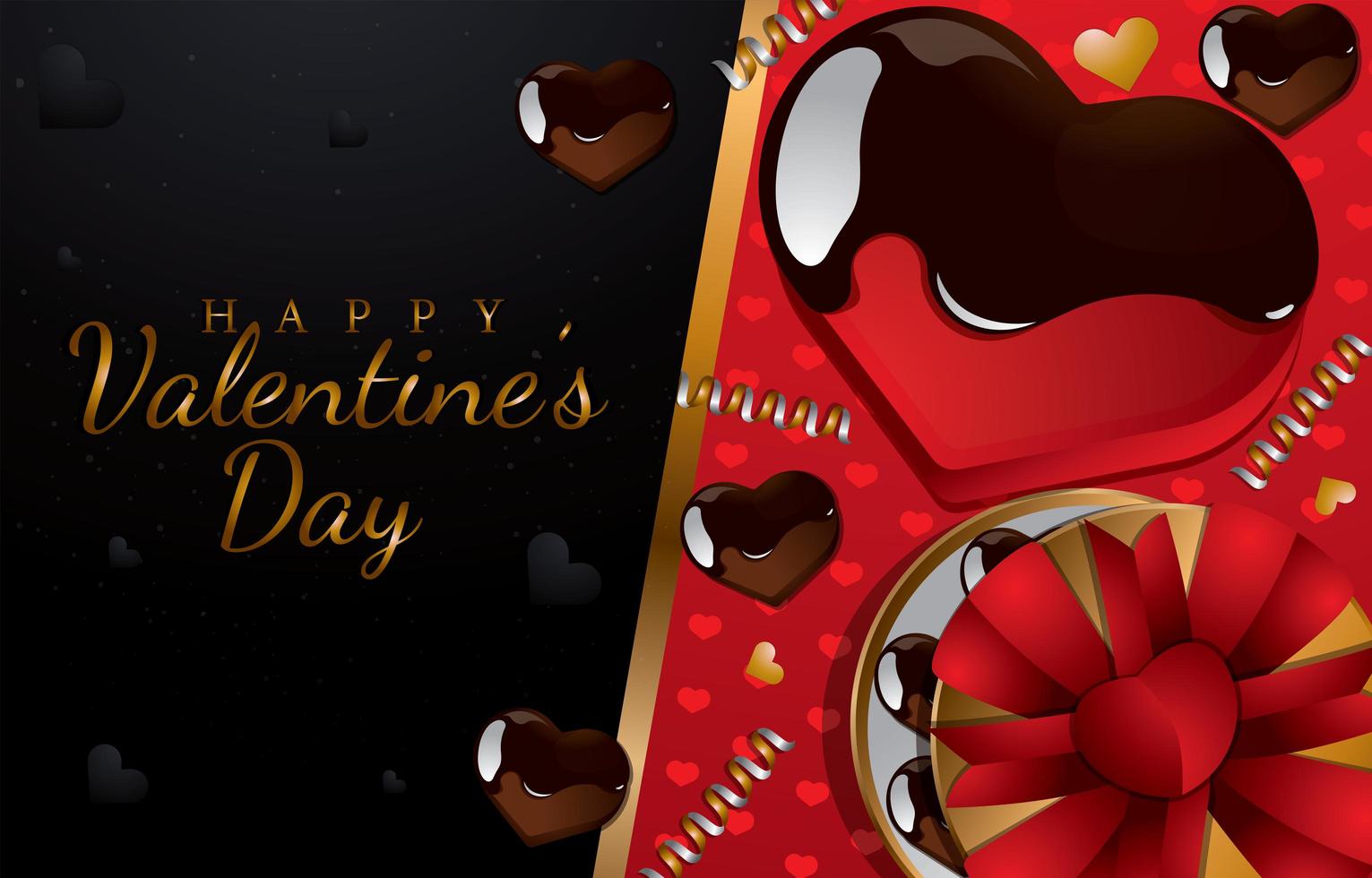 Valentine's Day Background Chocolate Concept vector