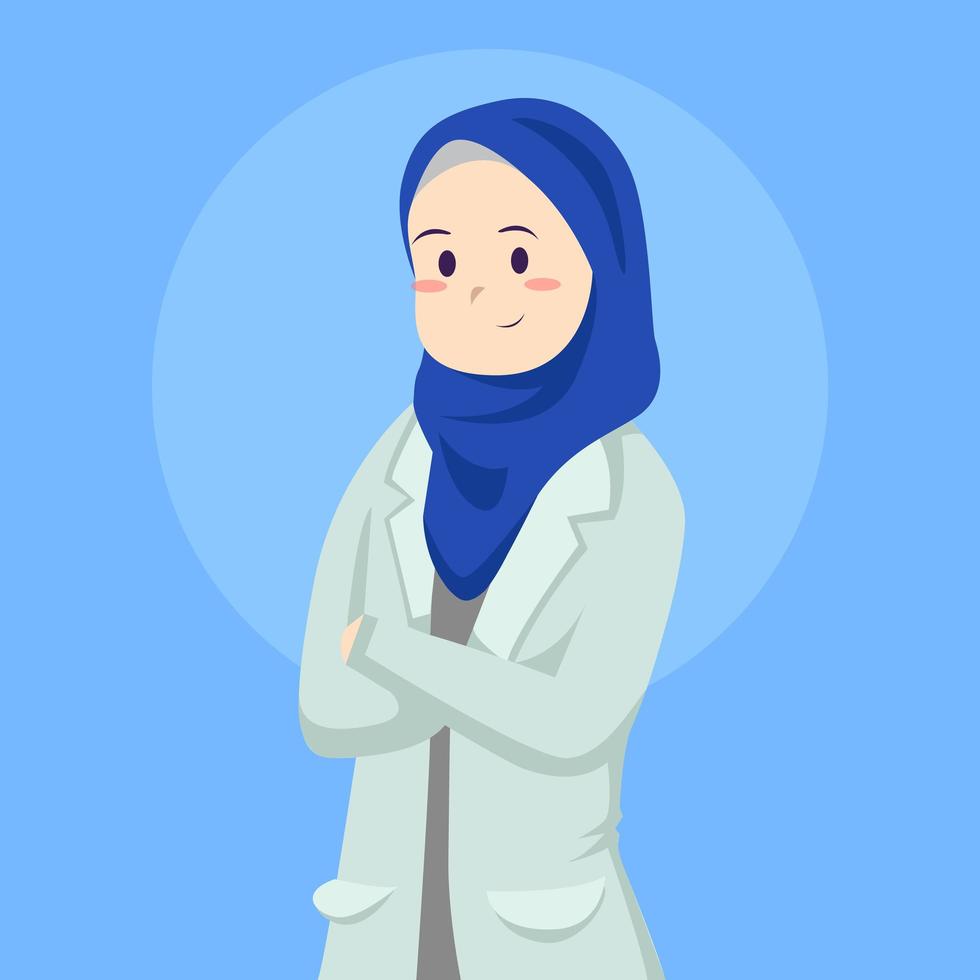 cute doctor female character vector