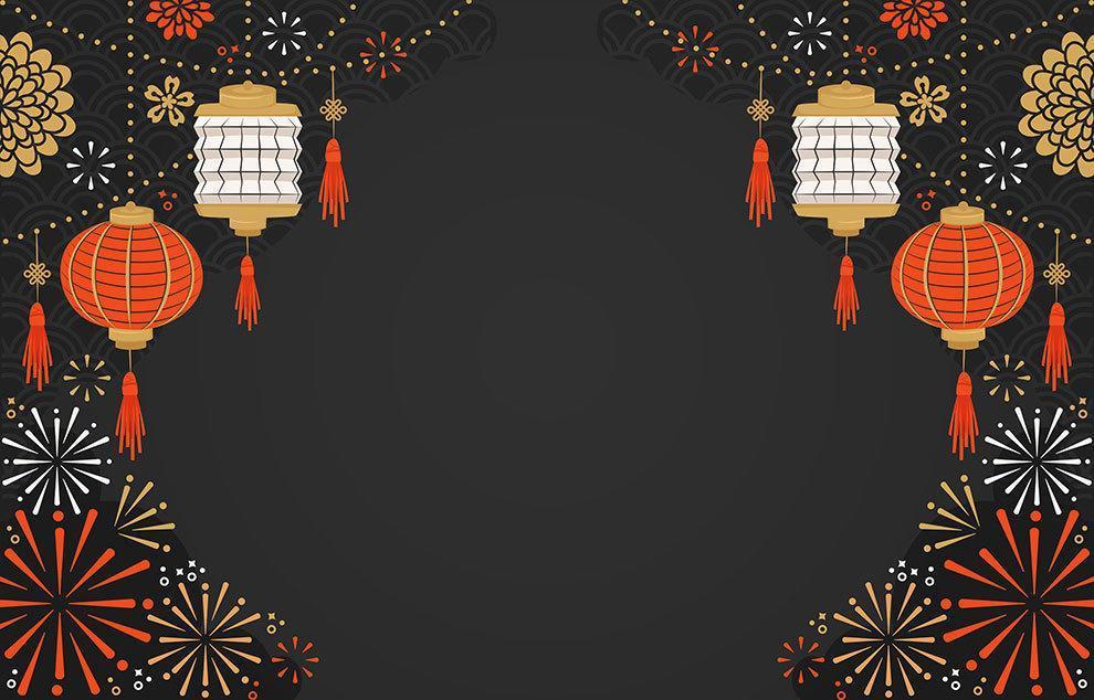 Chinese New Year Festivity Background vector