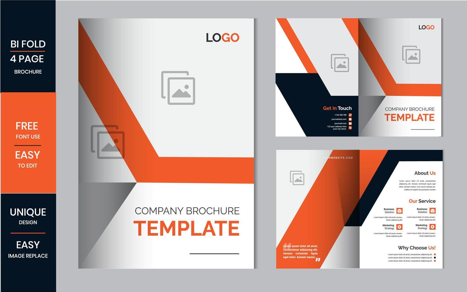 Bifold Brochure business corporate design templates vector