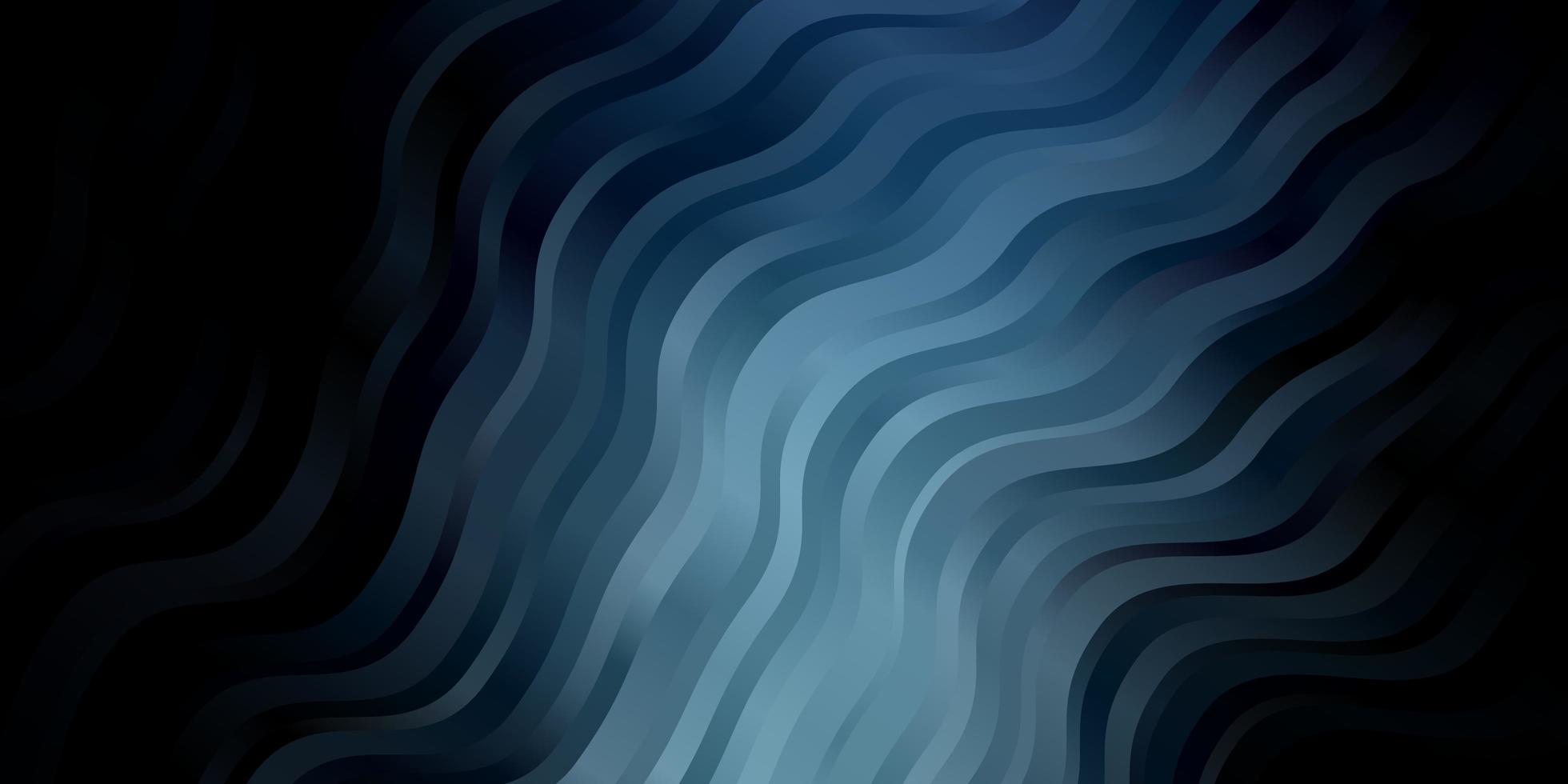 Fondo de vector azul oscuro con líneas dobladas