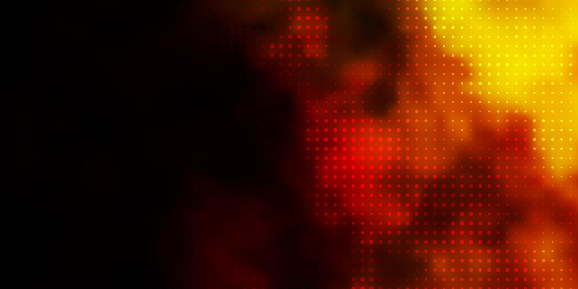 Dark Red, Yellow vector backdrop with dots.