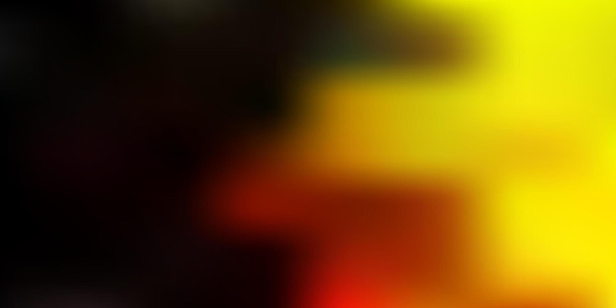 Dark red, yellow vector blur pattern.