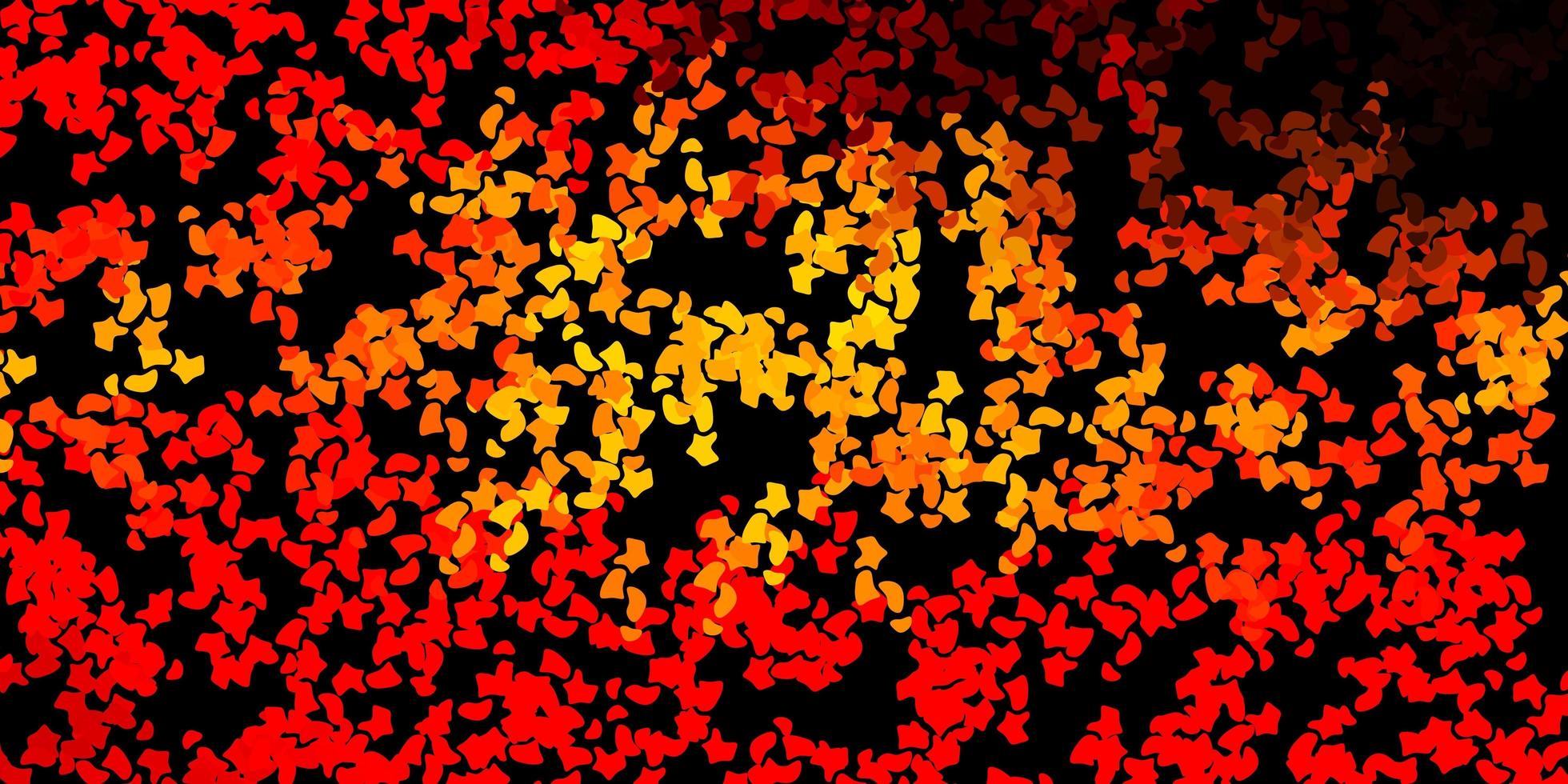 Dark orange vector background with random forms.