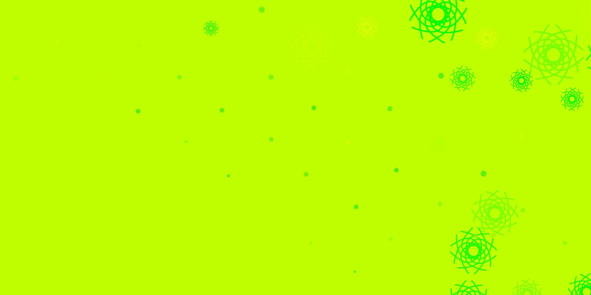 Fondo de vector verde claro, amarillo con formas aleatorias.
