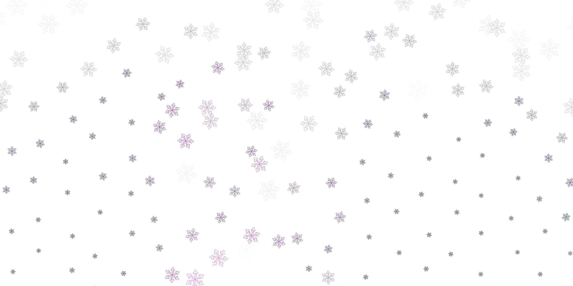 Light purple vector doodle background with flowers.