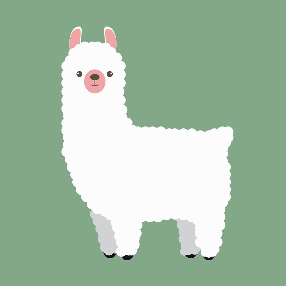 Cute happiness llama vector