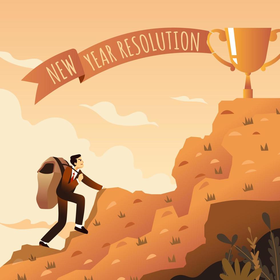 New Year Resolution Concept vector