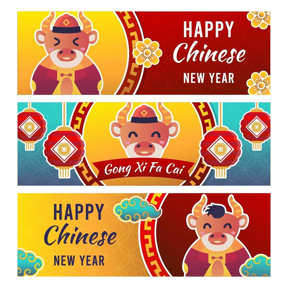 Banner de año nuevo chino 2020 vector