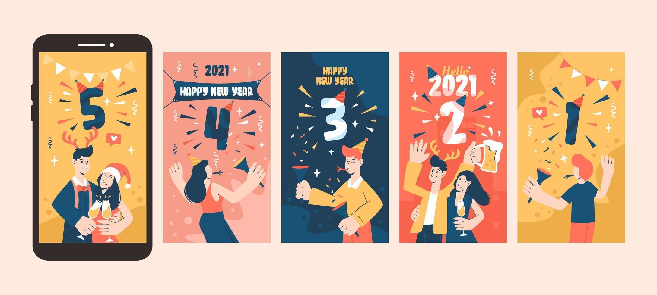 banner de cuenta regresiva de año nuevo vector