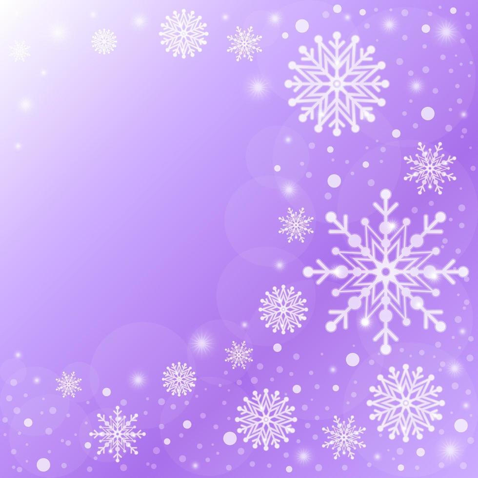 Elegant Gradient Purple Snowflakes Background vector