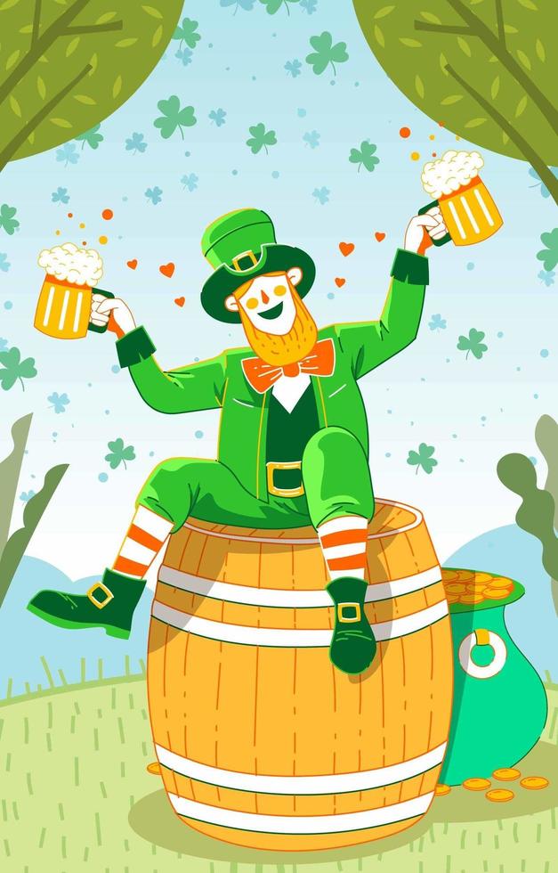 Leprechaun Cartoon Character vector